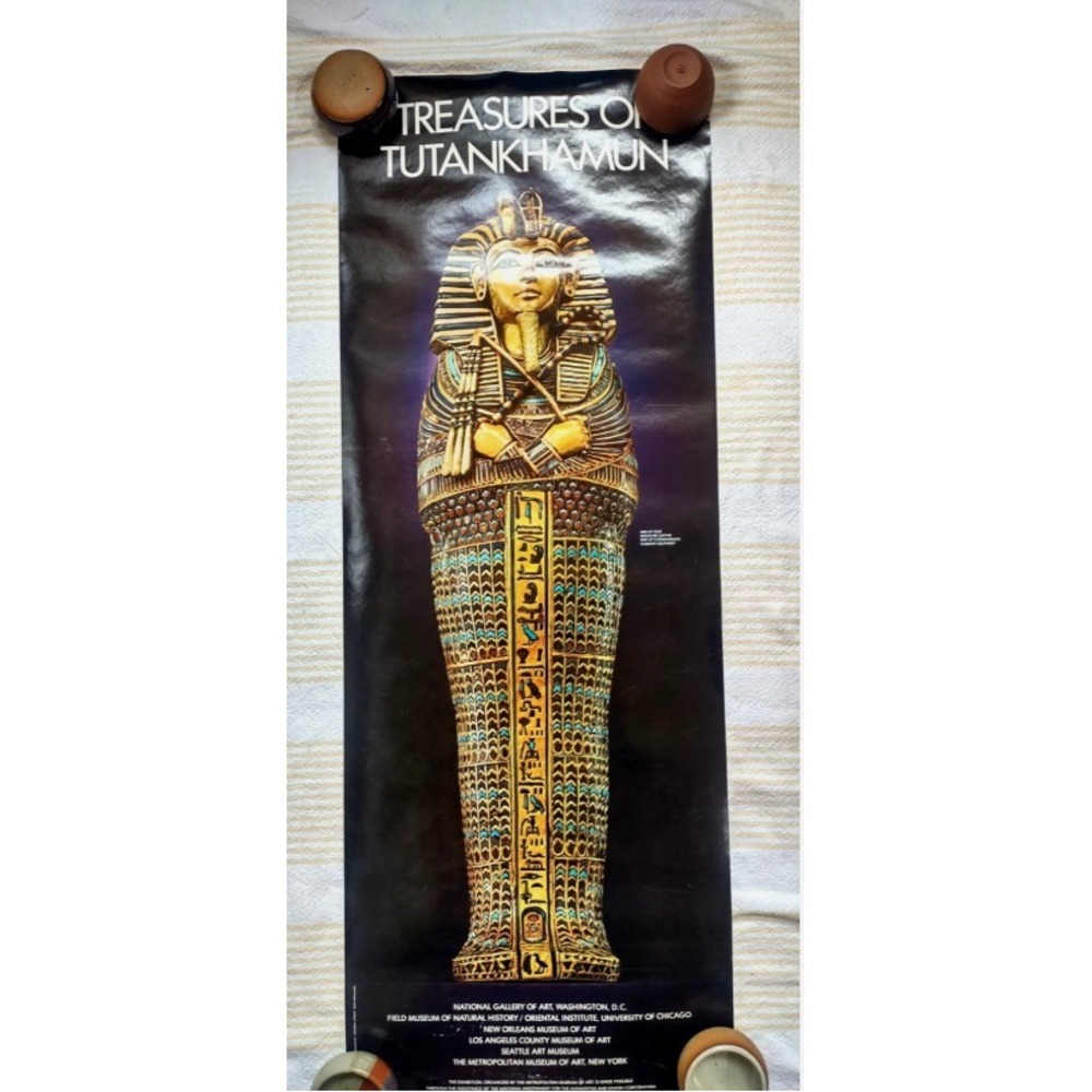 NEW 1976 Treasures of Tutankhamun Metropolitan Museum of Art Poster 18"x49"